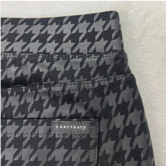 Sanctuary Anthropologie Houndstooth Runway Leggings Pants Black & Gray NWT - Picture 11 of 16